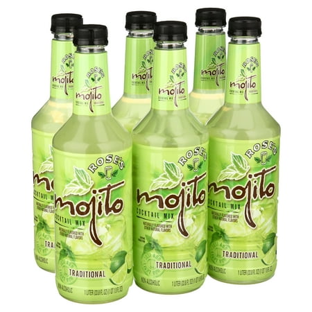 Rose's Traditional Mojito Mix, 1 L Bottle, 1 Count (Pack of 6)