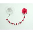 thumbnail image 1 of Rose with Matching Beads Pacifier Clip, 1 of 2