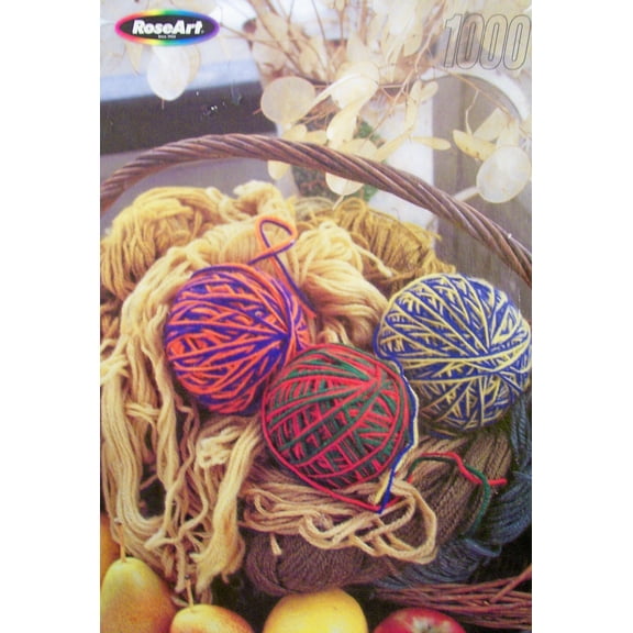 RoseArt Basket of Yarn 1,000 Piece Fully Interlocking Jigsaw Puzzle