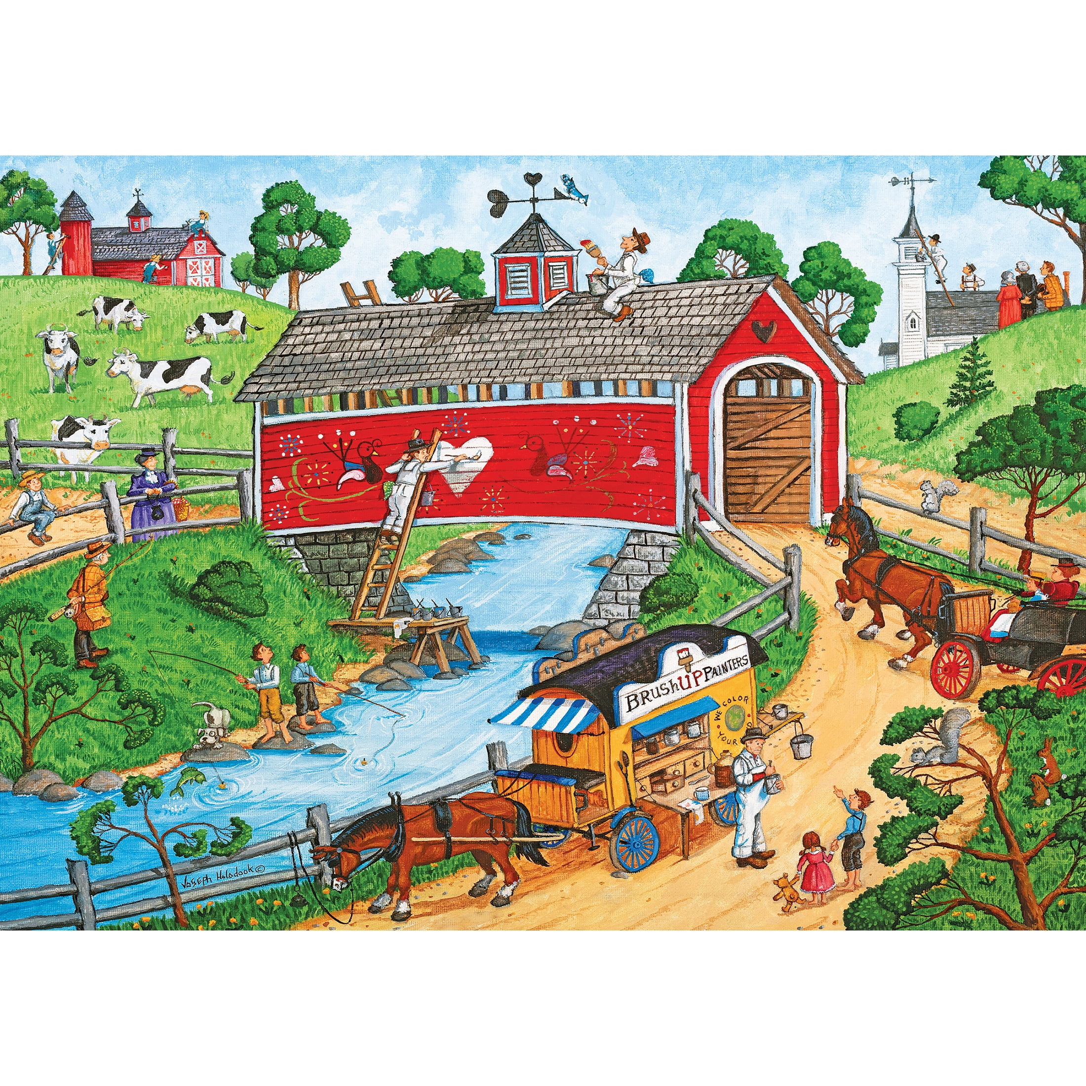 RoseArt Colorluxe 1000-Piece Brush Up Painters Adult Interlocking