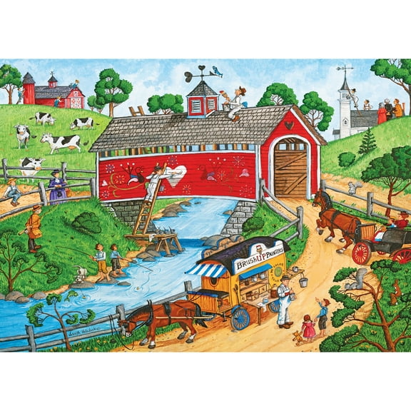 RoseArt Colorluxe 1000-Piece Brush Up Painters Adult Interlocking Jigsaw Puzzle