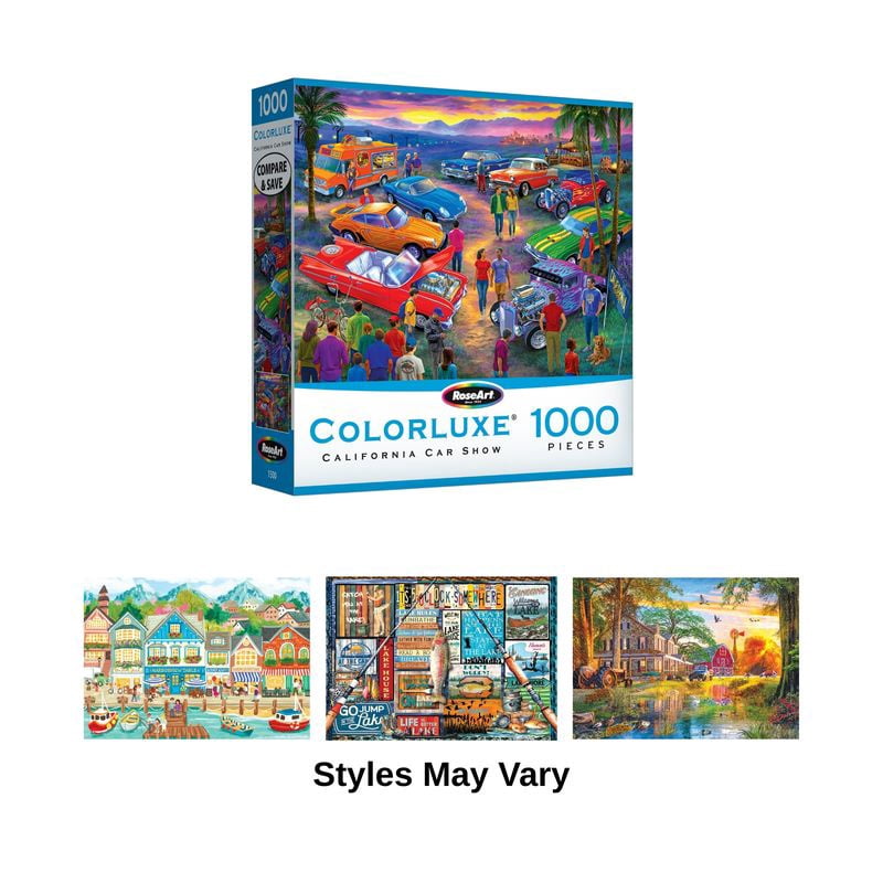 Colorluxe by RoseArt 1,000 Piece Jigsaw Puzzle Assortment