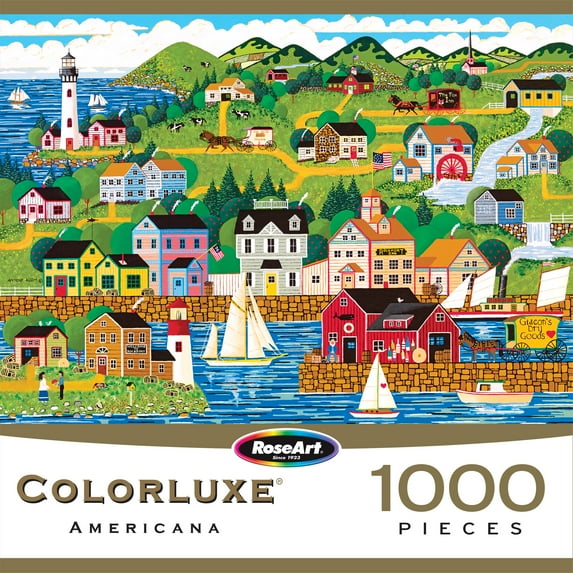 RoseArt Colorluxe 1000-Piece Rockport Adult Jigsaw Puzzle