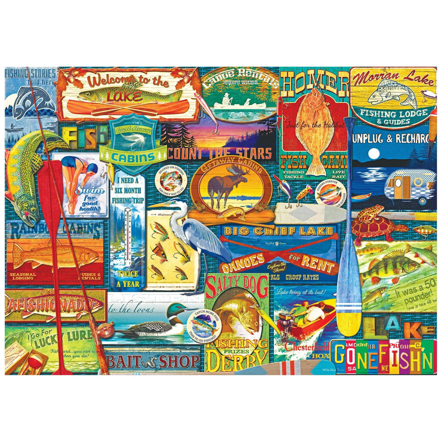 RoseArt Colorluxe 1000-Piece - Signs at the Lake
