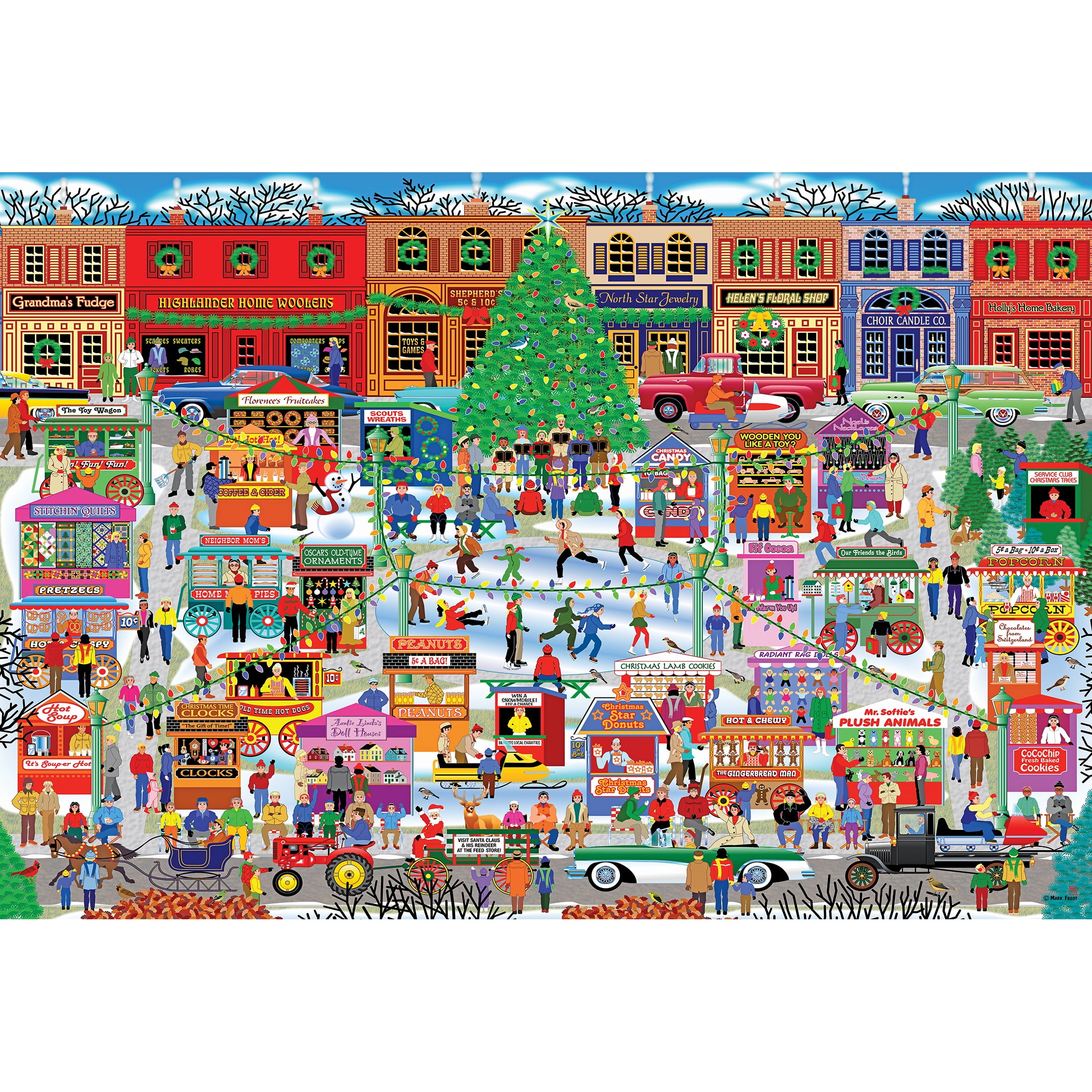 RoseArt Colorluxe 2000 Piece Christmas Market Adult Interlocking