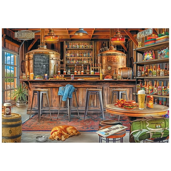 RoseArt Colorluxe 2000-Piece Craft Beer Tasting Room Adult Interlocking Puzzle