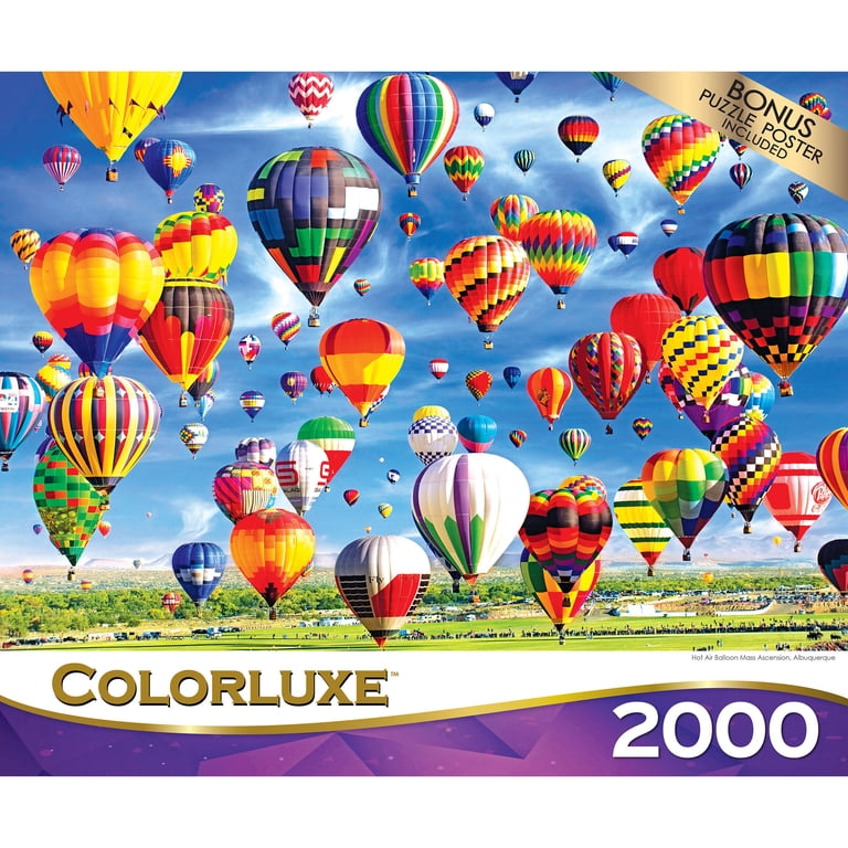 RoseArt Colorluxe 2000-Piece Hot Air Balloon Jigsaw Puzzle