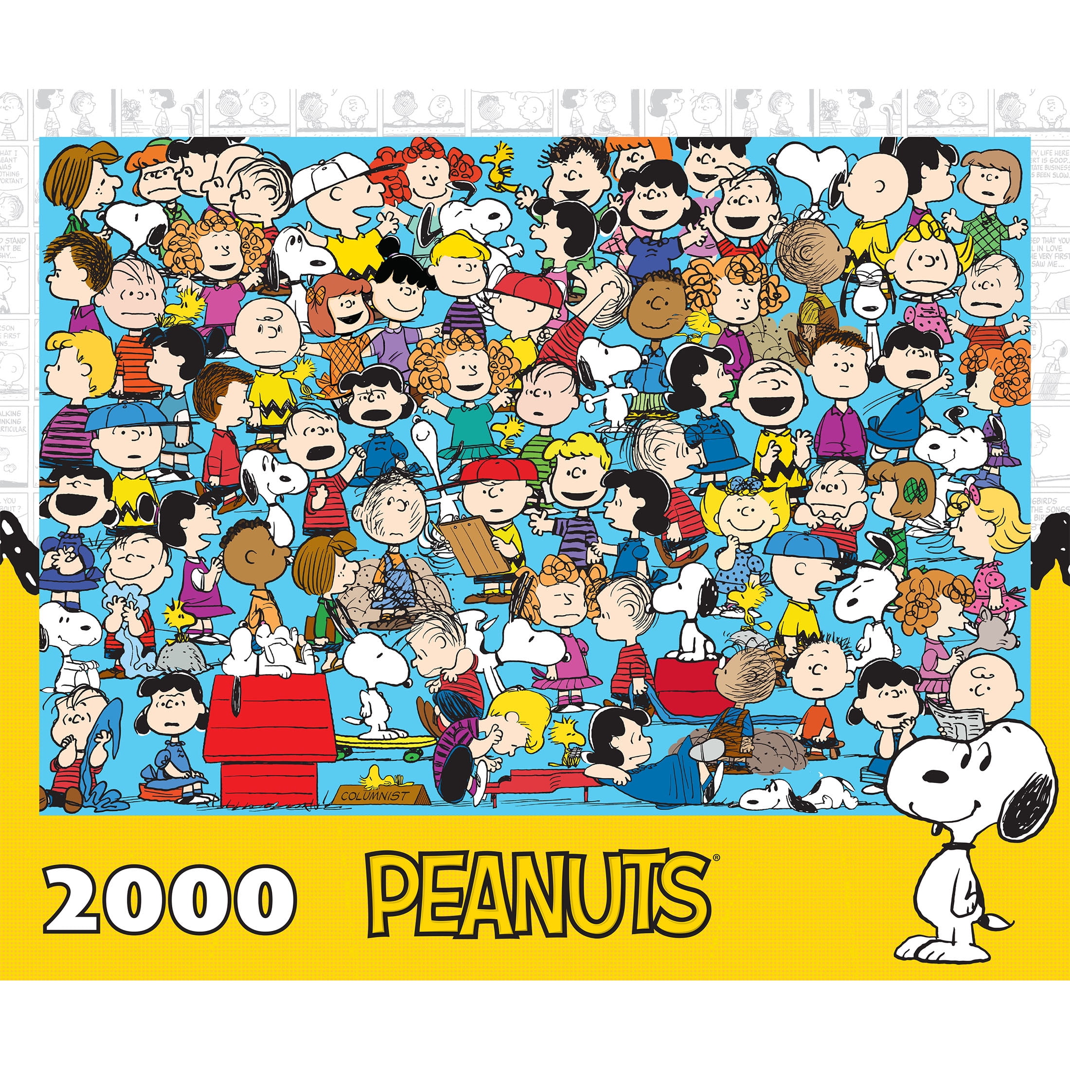 RoseArt Colorluxe 2000-Piece Peanuts Cast Multicolor Adult Jigsaw