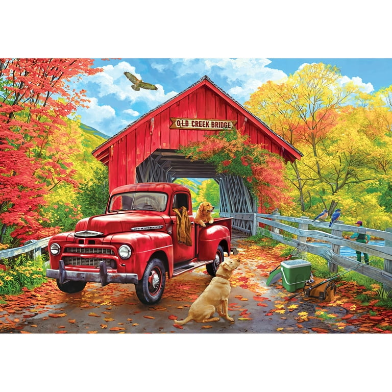 RoseArt Colorluxe 300 Piece Old Creek Bridge Jigsaw Puzzle