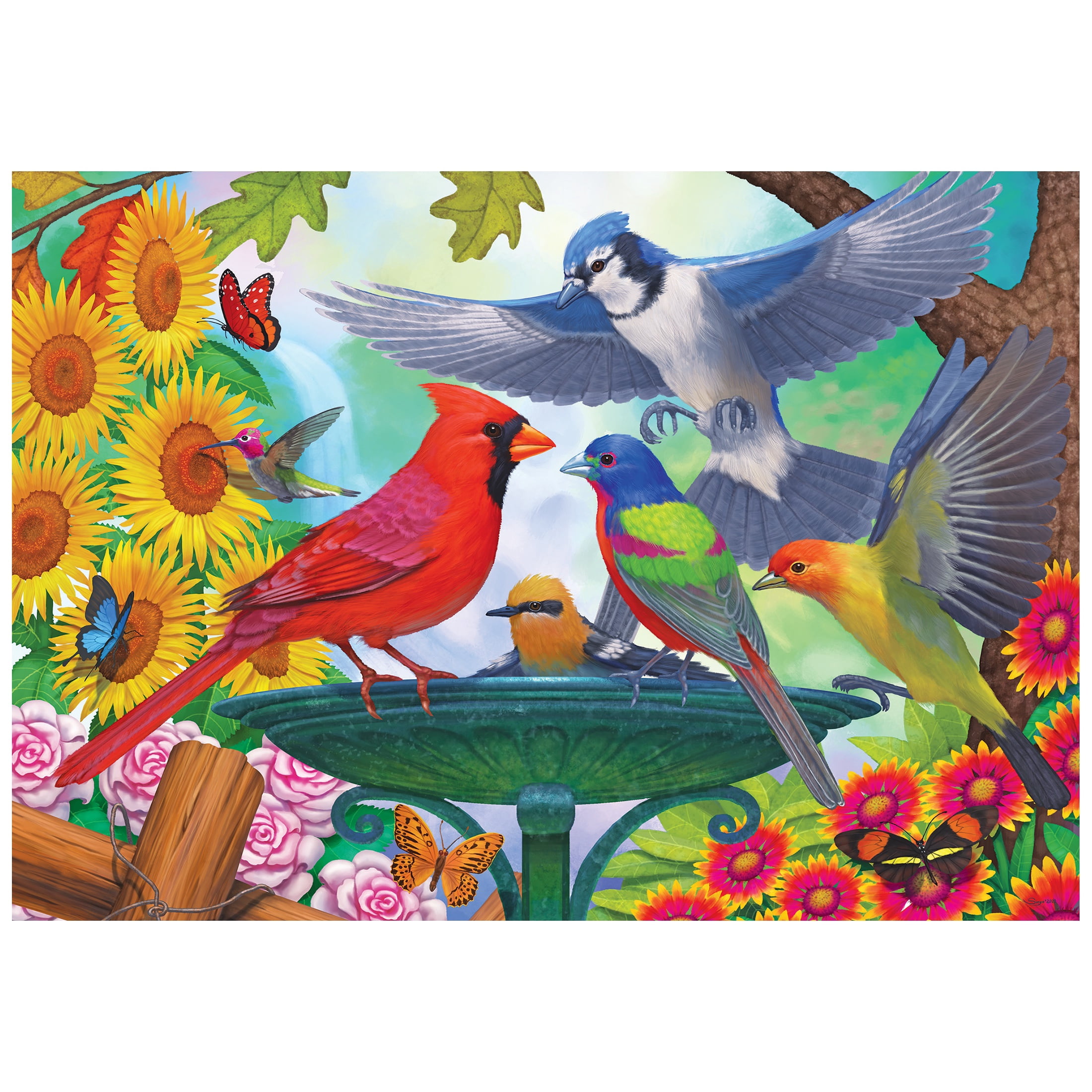 水彩画「春日和」 RoseArt Colorluxe 300-Piece - Springtime Birds - Walmart.com