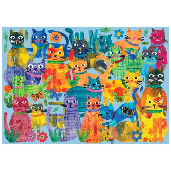 RoseArt Colorluxe 500-Cat Party Adult Interlocking Puzzle