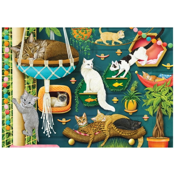 RoseArt Colorluxe 500-Piece Catio Adult Interlocking Puzzle