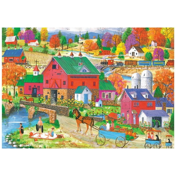RoseArt Colorluxe 500-Piece Picknickers Adult Interlocking Puzzle