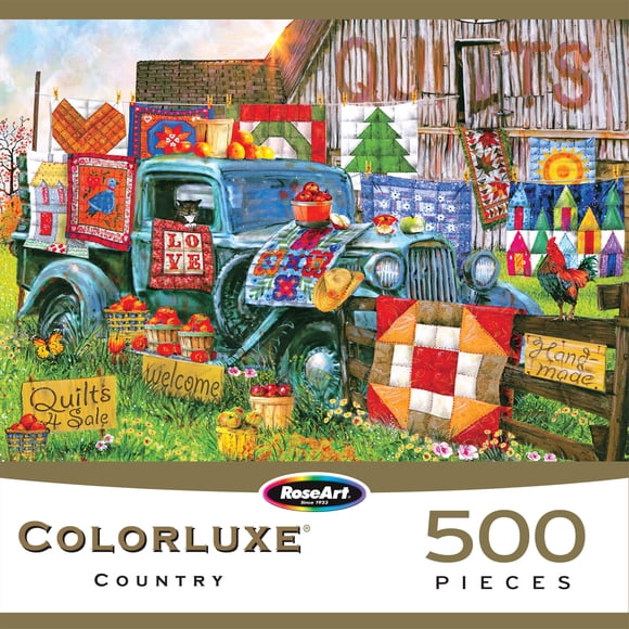 RoseArt Colorluxe 500-Piece Quilts for Sale Adult Jigsaw Puzzle