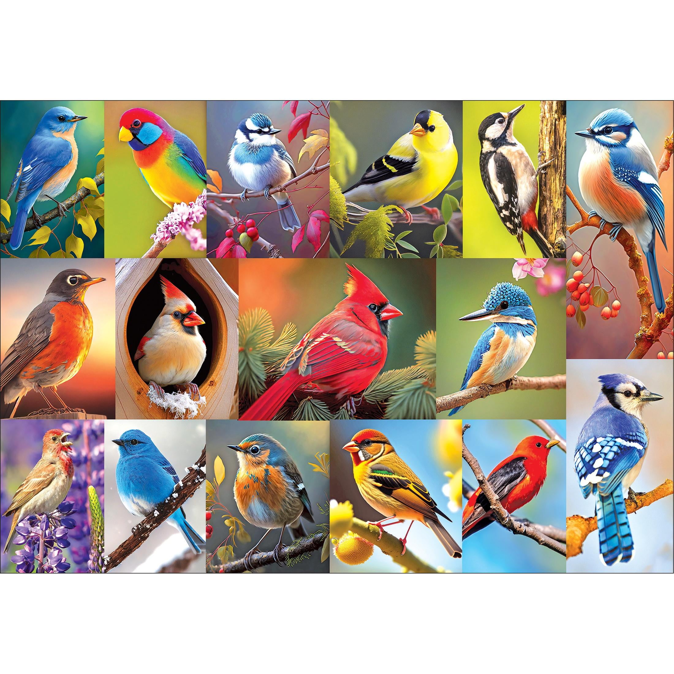 RoseArt Colorluxe 750-Piece Birds of a Feather Adult Interlocking