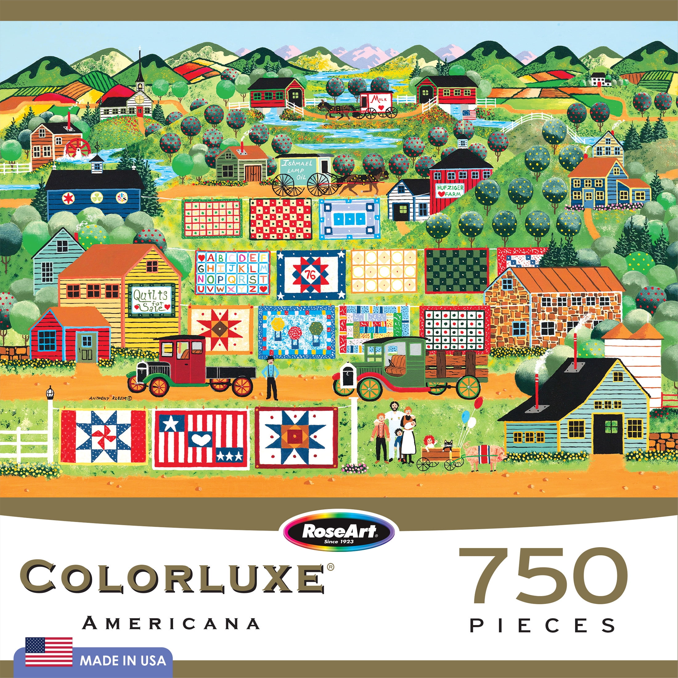 RoseArt Colorluxe 750-Piece Quilts for Sale Adult Jigsaw Puzzle