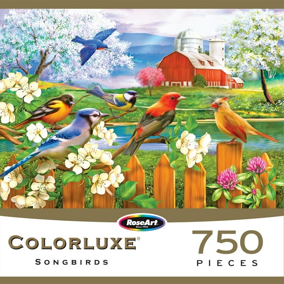 RoseArt Colorluxe 750-Piece Spring Gathering Adult Jigsaw Puzzle
