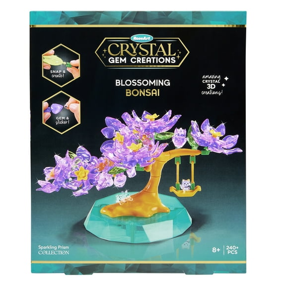 Crystal Gem Creations Blossoming Bonsai Kit by RoseArt, 240+ Pieces, Great for Adults, Tweens and Children Ages 8+