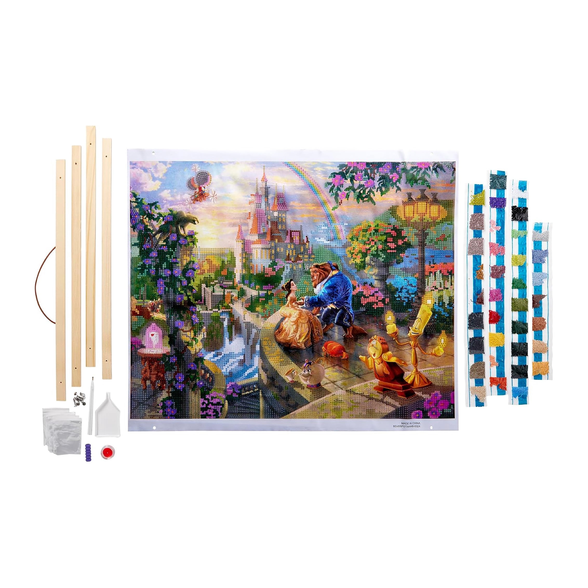 RoseArt Disney Dreams Thomas Kinkade Diamond Art - Beauty and the Beast Falling in Love 20" x 16"