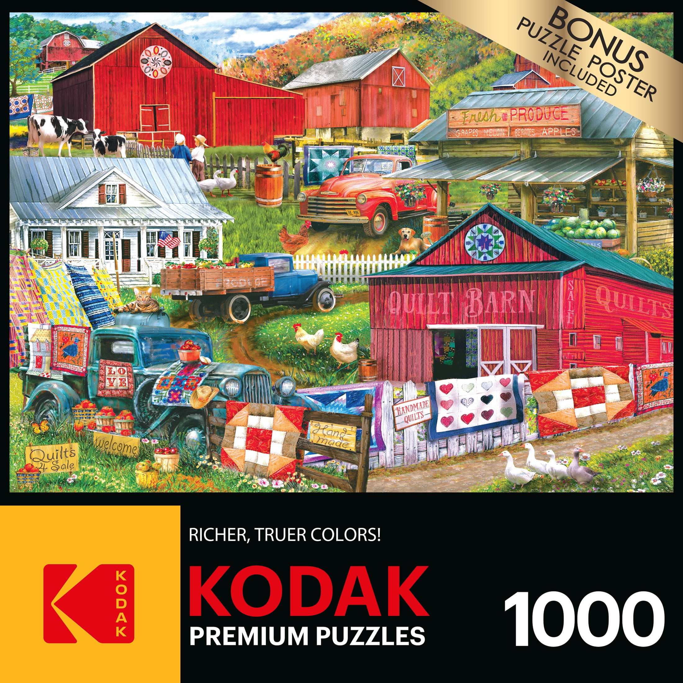 RoseArt Kodak 1000-Piece Country Compilation Jigsaw Puzzle