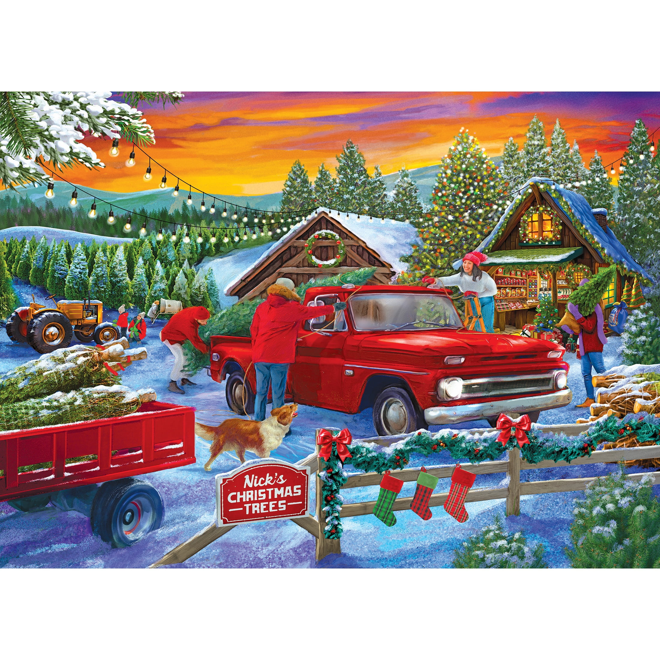 RoseArt Kodak 1000-Piece Nick's Christmas Trees Adult Interlocking Jigsaw Puzzle