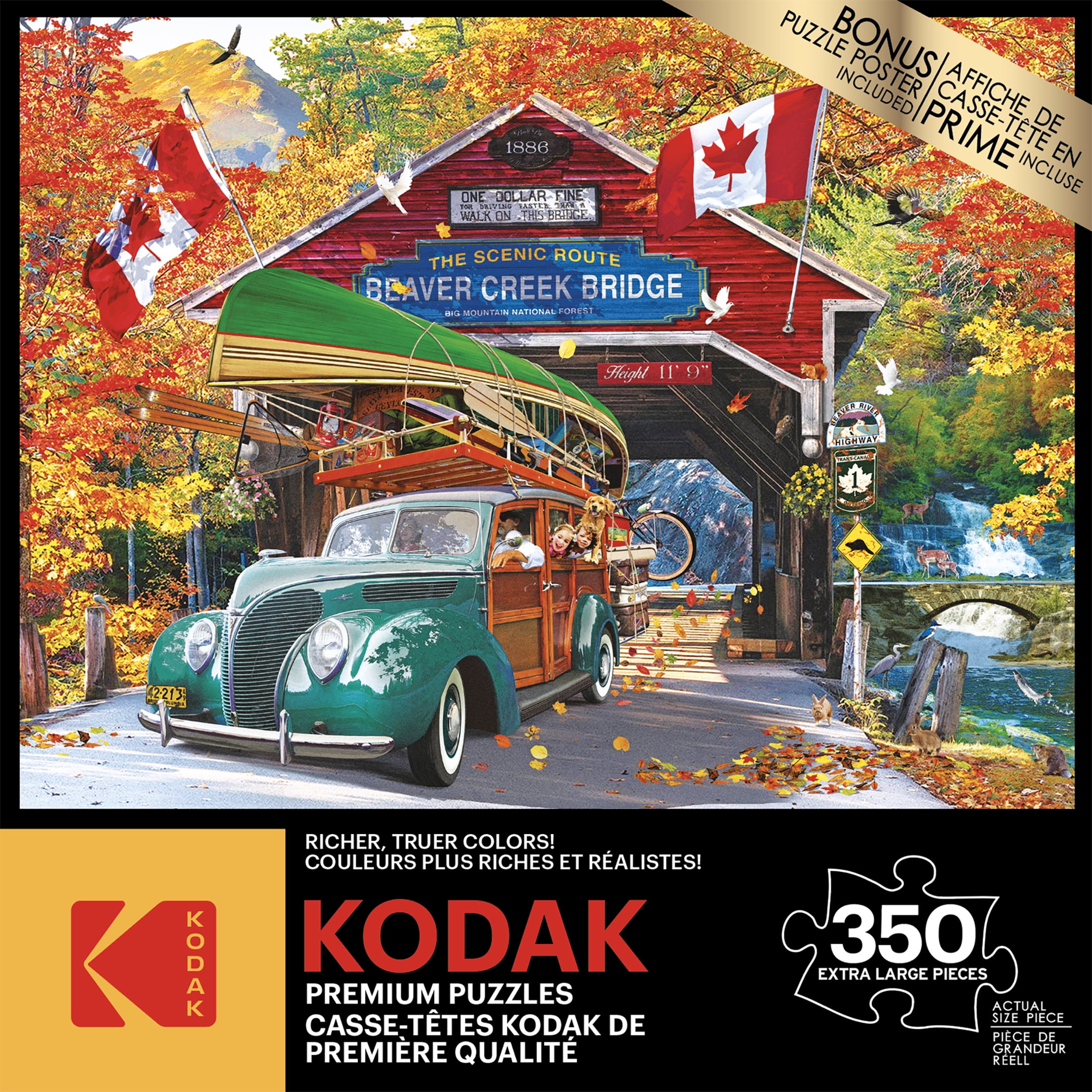 RoseArt Kodak 350-Piece Covered Bridge Adult Jigsaw Puzzle - Walmart.com
