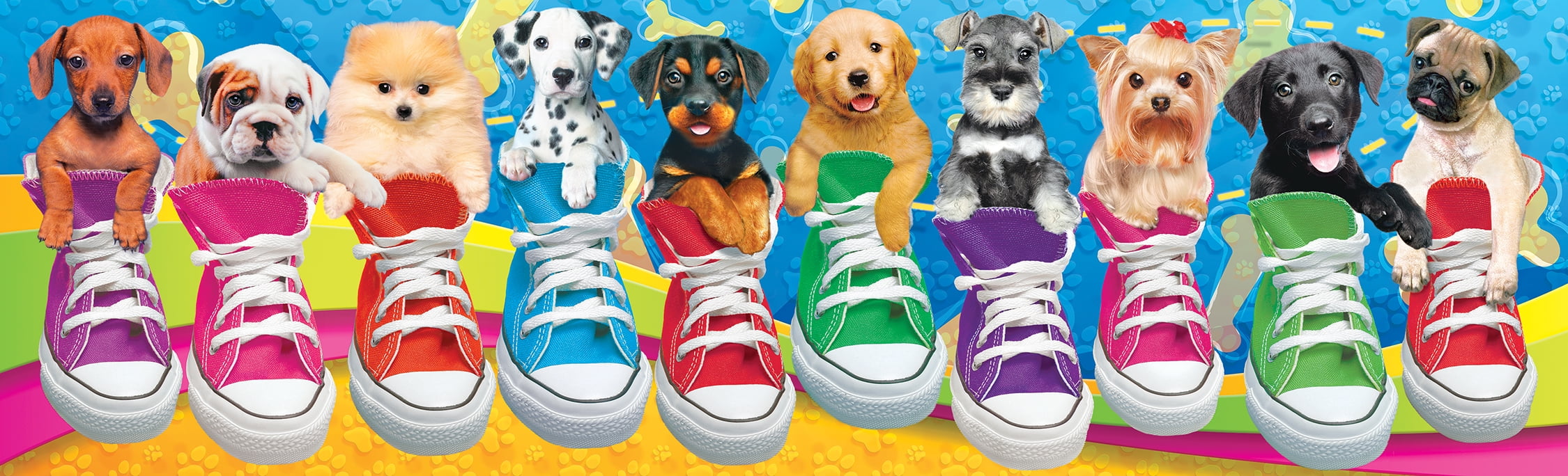 RoseArt Kodak 750 Piece Sneaky Pups All Stars Interlocking Jigsaw Puzzle