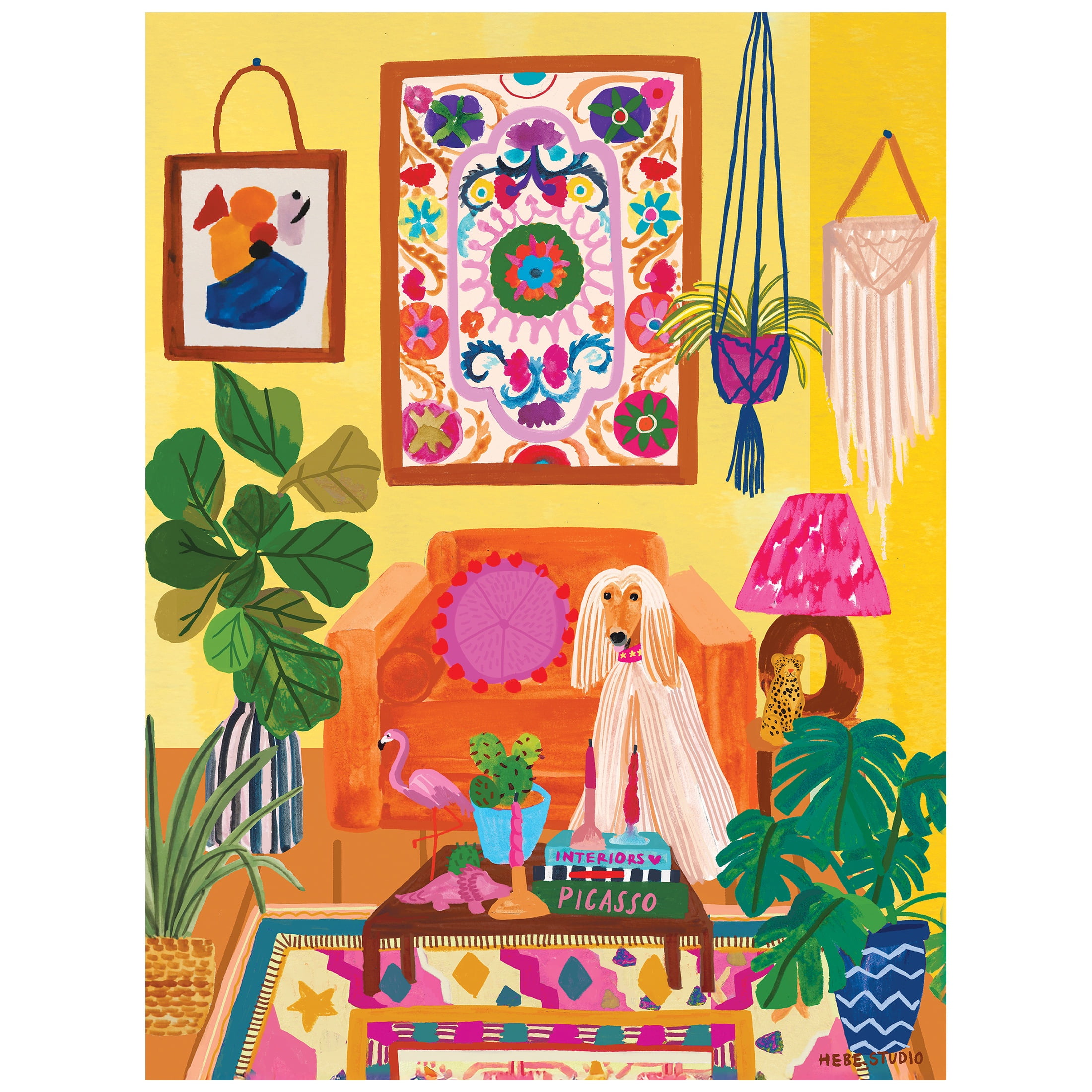 RoseArt Modern Illustrations 300-Piece Dog's Life Adult Interlocking Puzzle