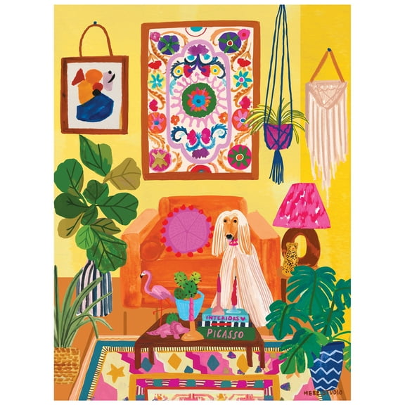 RoseArt Modern Illustrations 300-Piece Dog's Life Adult Interlocking Puzzle