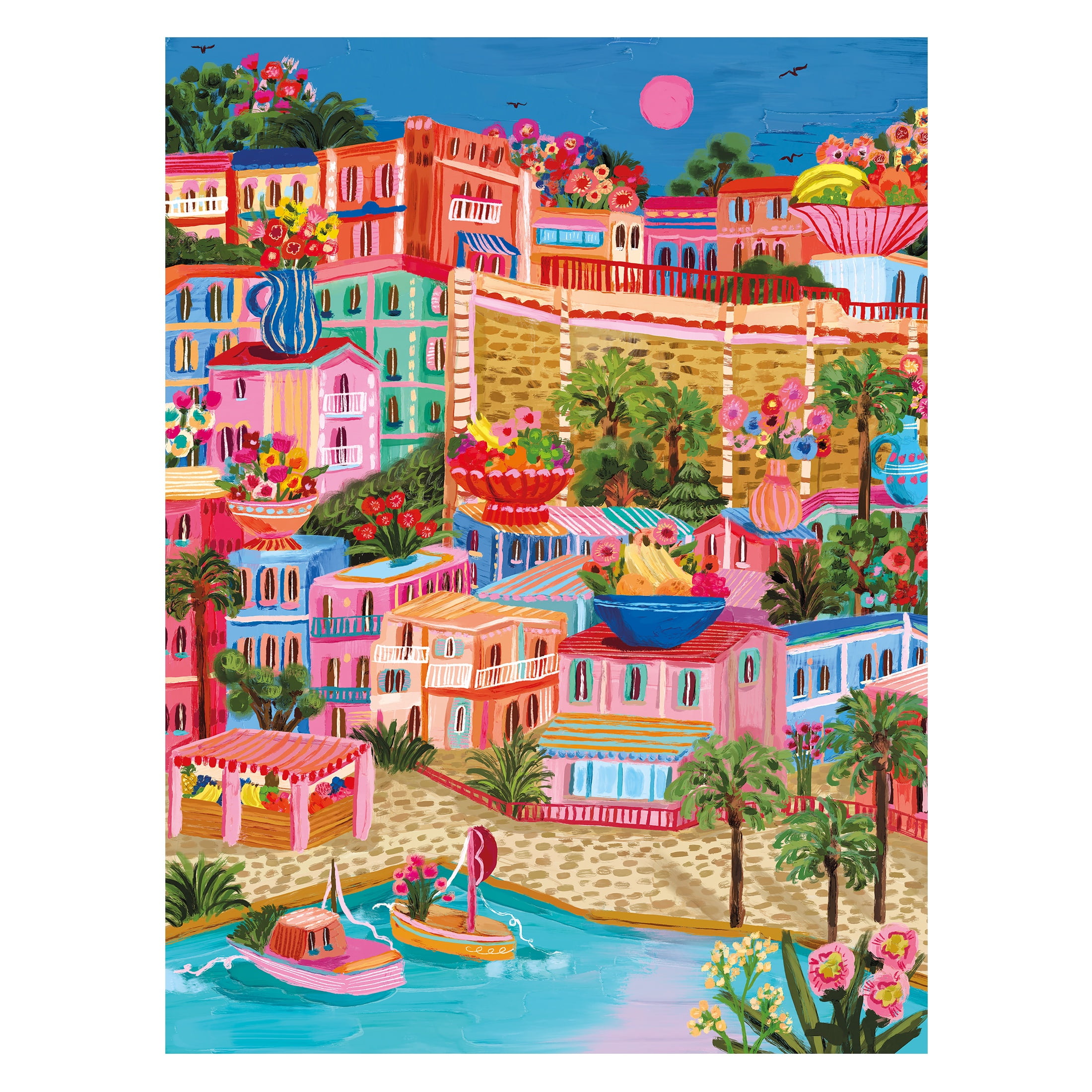 RoseArt Modern Illustrations 300-Piece Marseille Adult Interlocking Puzzle