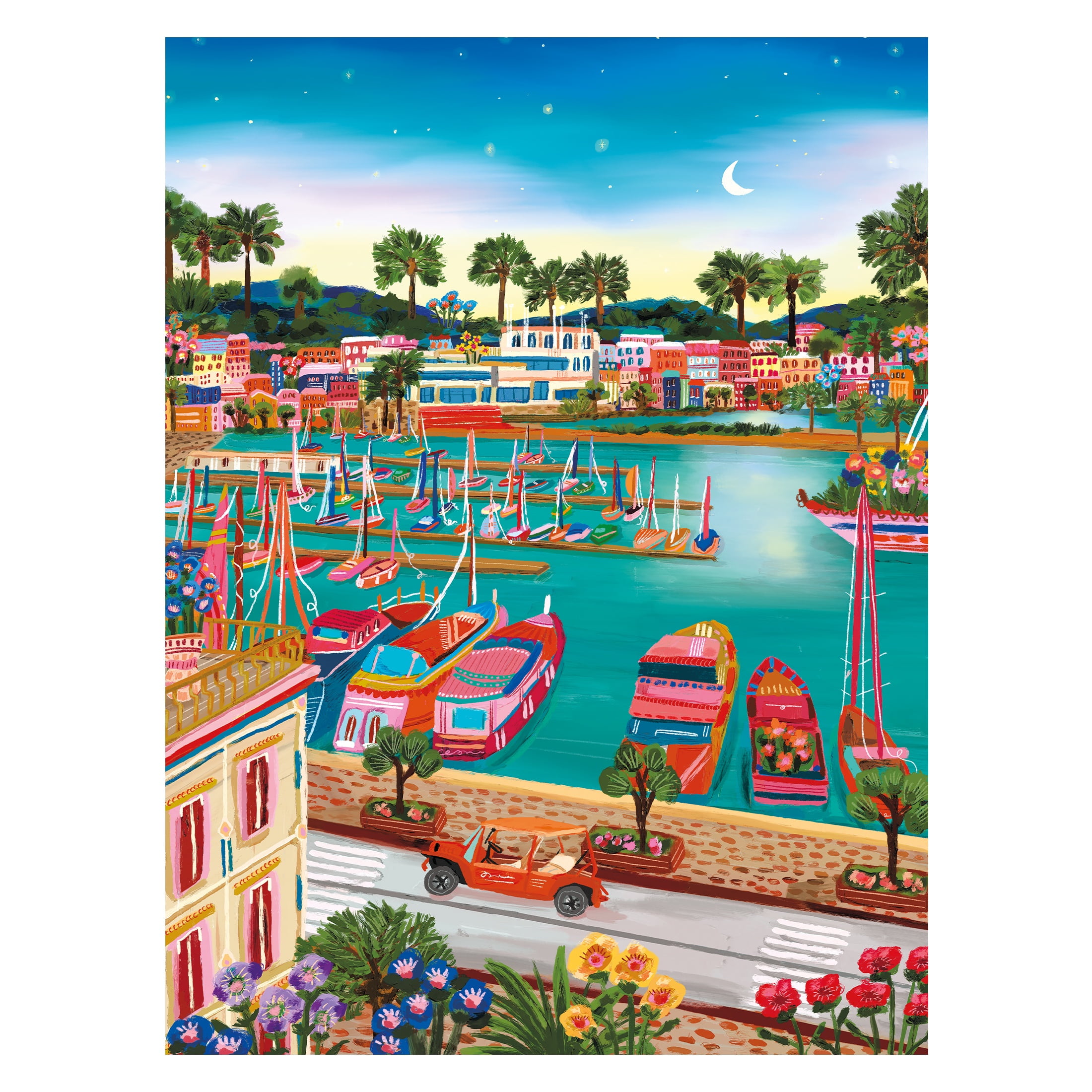 RoseArt Modern Illustrations 300-Piece Vieux Port de Cannes Adult Interlocking Puzzle