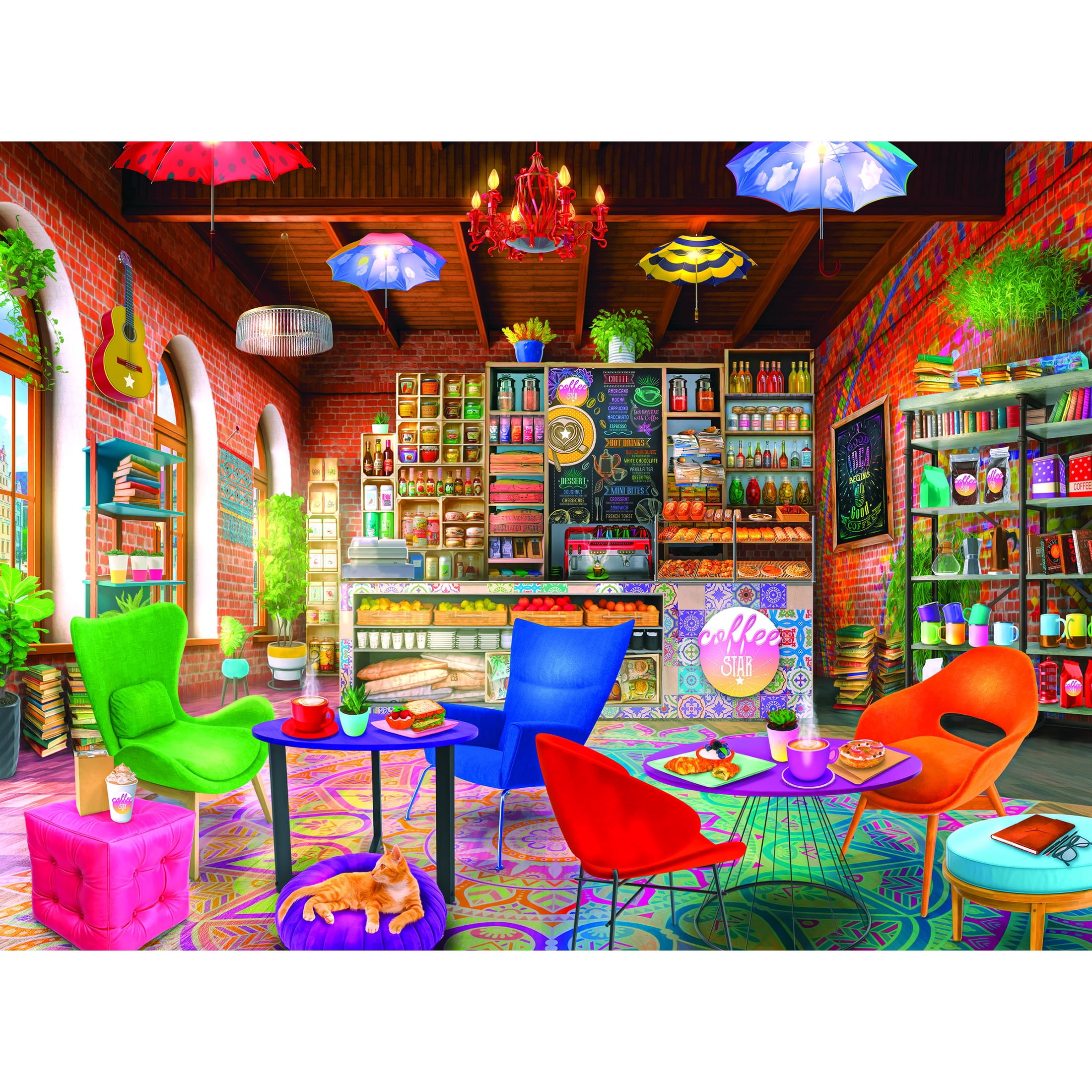 RoseArt My Happy Place - Boho Coffeshop - 750 Piece Jigsaw Puzzle