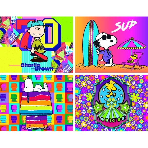 RoseArt Snack Size 4 x 100-Piece Multipack-Peanuts Interlocking Jigsaw Puzzle