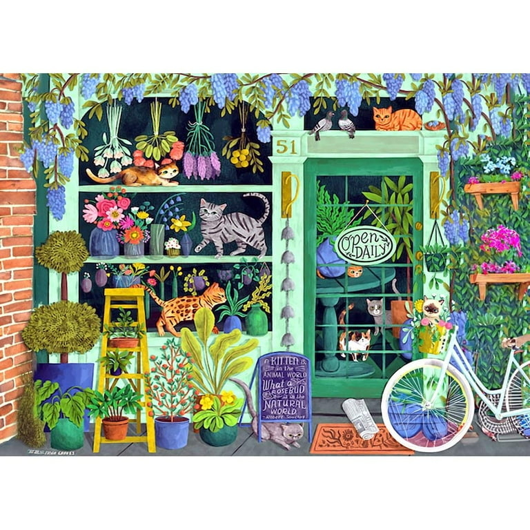 RoseArt Touch Cat Flowers 1000-Piece Jigsaw Puzzle - Walmart.com