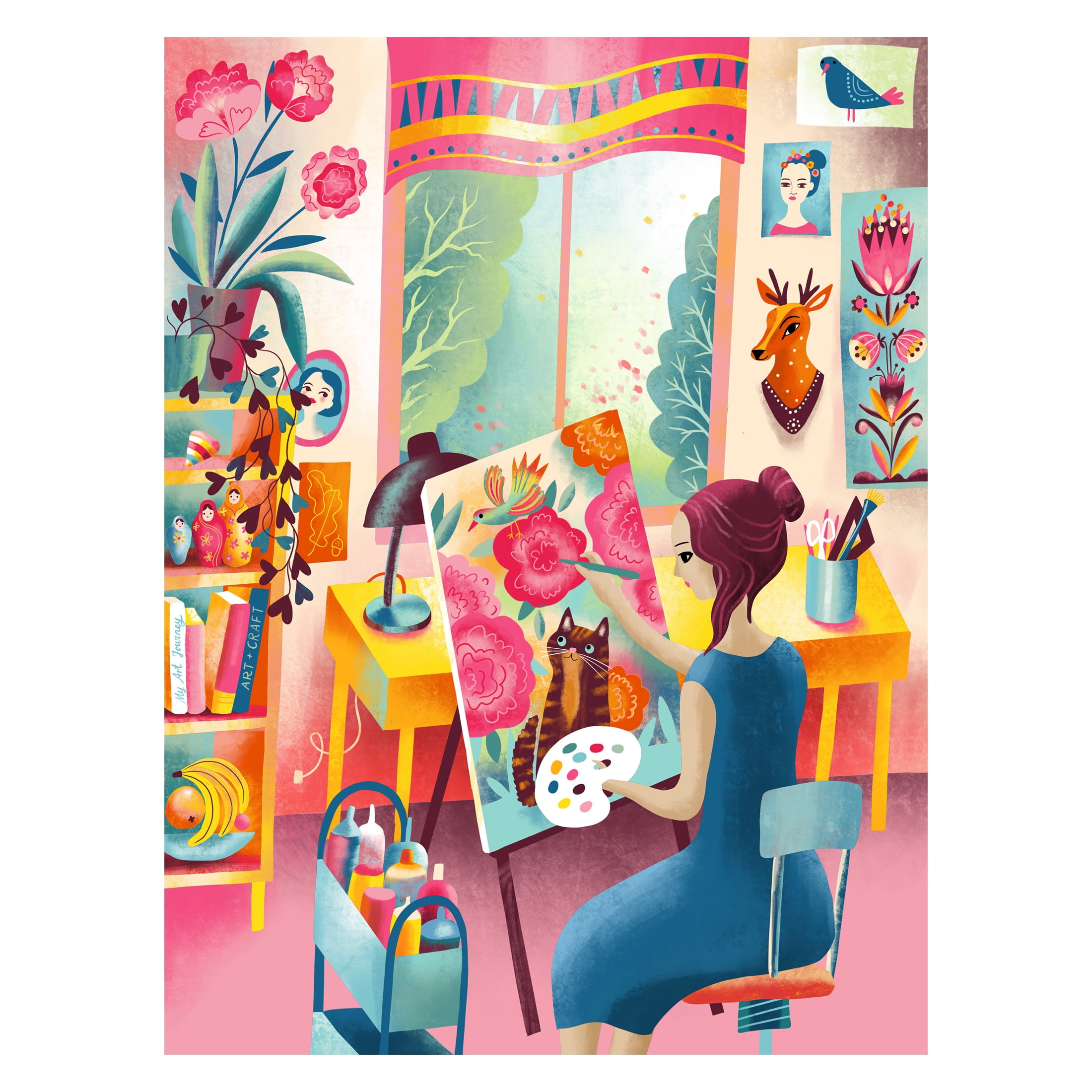 RoseArt Vertical Visions 500-Piece Art Studio Adult Interlocking Puzzle