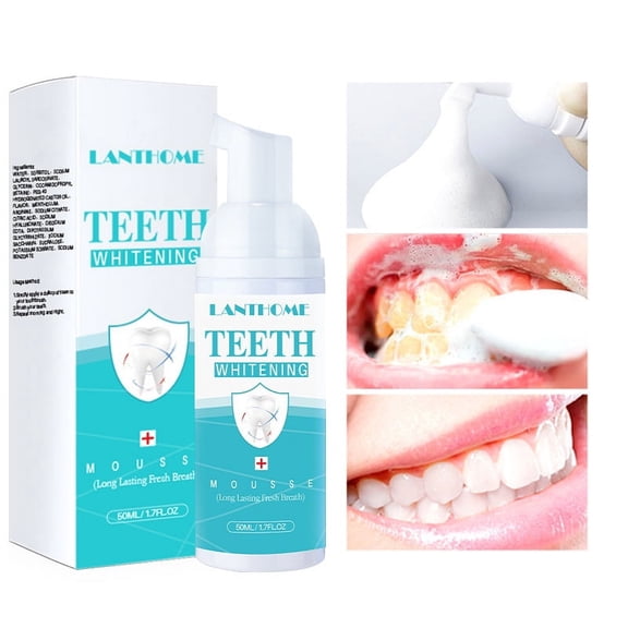 RoseHome Toothpaste Whitening Foam Citrus Baking Soda Toothpaste, Ultra-Fine Mousse Foam Deep Cleansing Teeth Cleaning Teeth