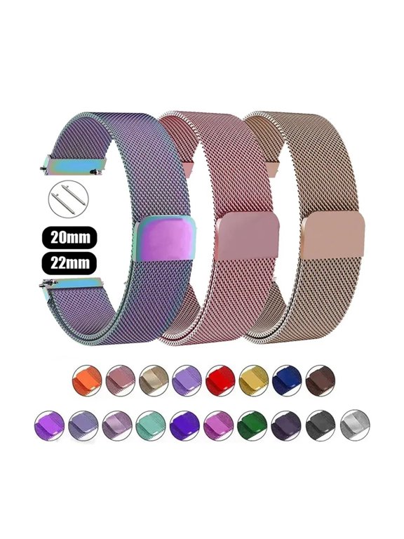 20mm 22mm Strap For Samsung Galaxy Watch 6/5/4 44mm/40mm/5Pro Active 2 Magnetic Loop Bracelet For Galaxy Watch 4/6 Classic 43mm 47mm