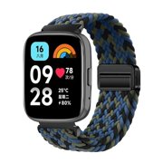 RoseOcean 22mm Braided Nylon Solo Loop Band For Redmi Watch 5 3 Active Maganetic Nylon Strap For Xiaomi Redmi Watch 3 Lite Weave Wristband