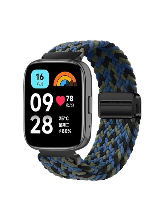 22mm Braided Nylon Solo Loop Band For Redmi Watch 5 3 Active Maganetic Nylon Strap For Xiaomi Redmi Watch 3 Lite Weave Wristband