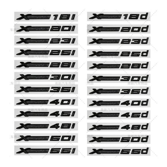 RoseOcean 3D XDrive 20d 35i 28d 30d 35d 30i 20i 48d 50d Letter Logo Car Rear Trunk Badge Emblem Decal Sticker For BMW X1 X2 X3 X4 X5 X6 X7