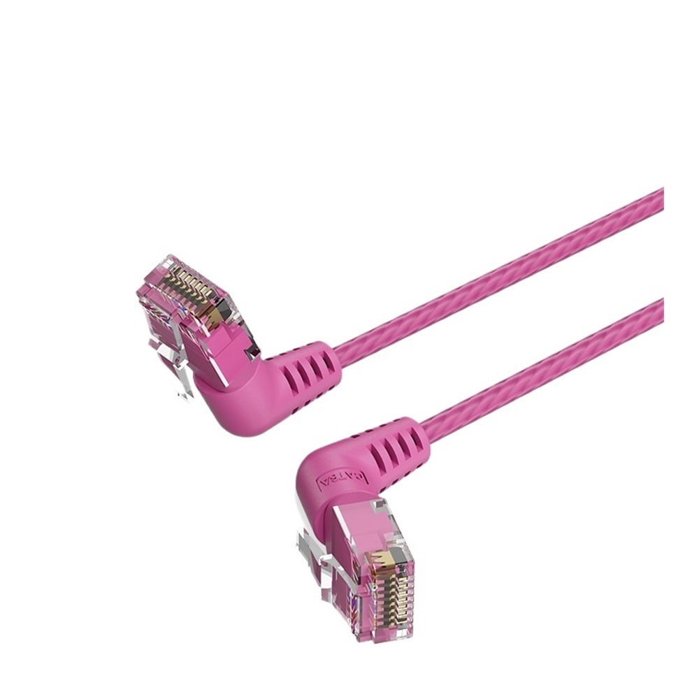 RoseOcean CAT6A Ethernet Cable 10Gbps 90/360 Degree Rotation CAT 6A ...