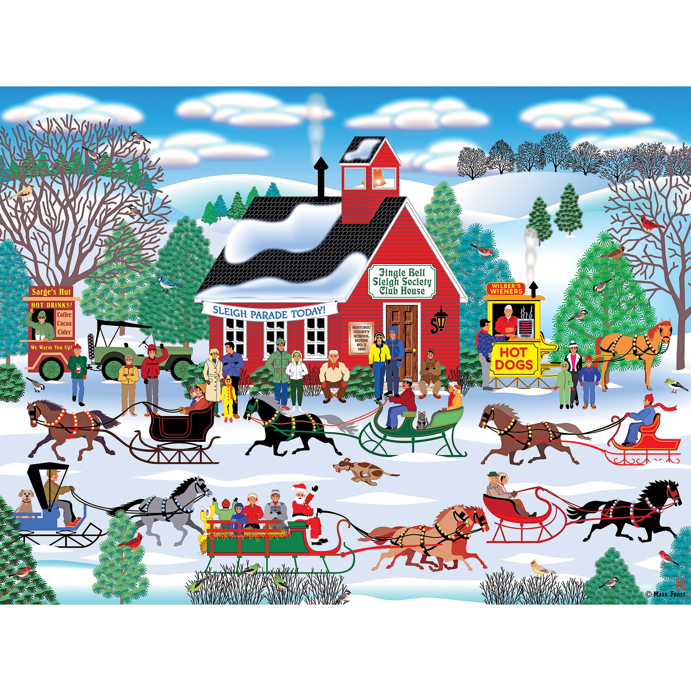 Roseart Kodak 350 Piece Jingle Bell Sleigh Society Interlocking Jigsaw Puzzle