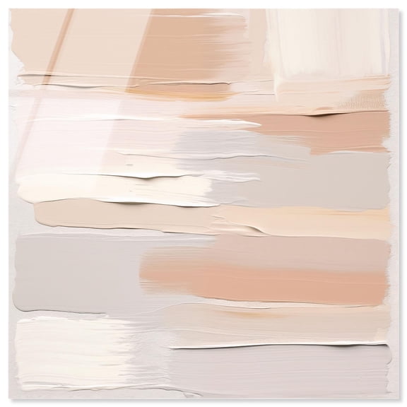 Roseate Cream Tones I Acrylic Neutral Abstract Art by Art Remedy, Ready to Hang, 12 x 12