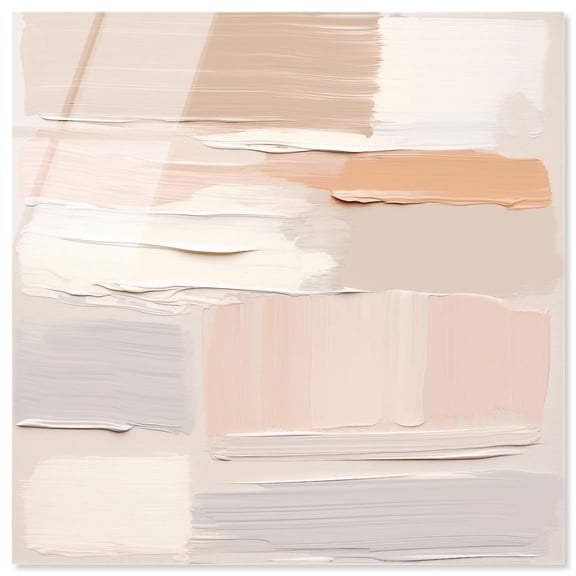 Roseate Cream Tones III Acrylic Neutral Abstract Art by Art Remedy, Ready to Hang, 12 x 12