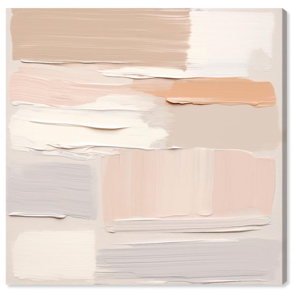 Roseate Cream Tones III Canvas Neutral Abstract Art by Art Remedy, Gallery Wrapped, 12 x 12
