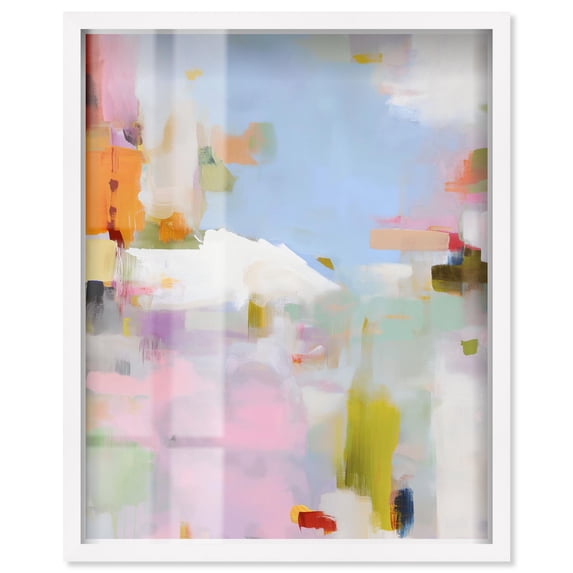 Roseate Hues II Shadowbox Print Bright Wall Decor by Art Remedy, White Frame, 24 x 30