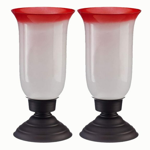 Roseberry Collection Hurricane Handmade Glass Votive Candle Holders for Weddings and Home Decor (Set of 2), Large