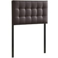 thumbnail image 1 of Modern Vinyl Twin Tufted Panel Headboard in Brown, 1 of 5