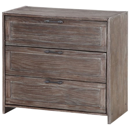 Rosebery Kids 3 Drawer Solid Wood Low Loft Chest in Brushed Shadow