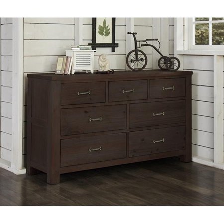 Rosebery Kids 7 Drawer Dresser in Espresso